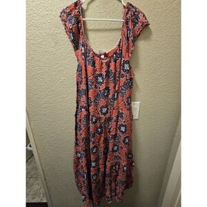 Knox Rose Women's Flutter Short Sleeve A-Line Dress Size XXL Rebel Red